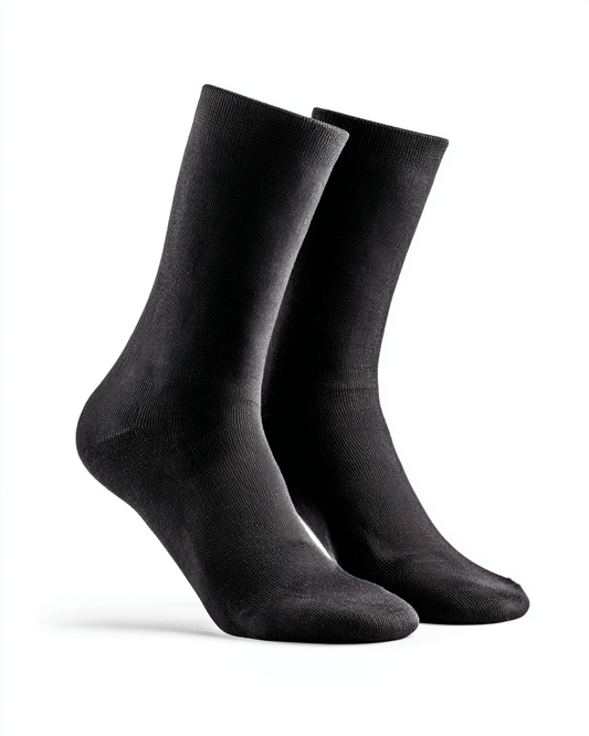 Soxven  Men's Premium Silver Ion Antibacterial Crew Socks - Odor-Free & Breathable for Singapore Business Wear